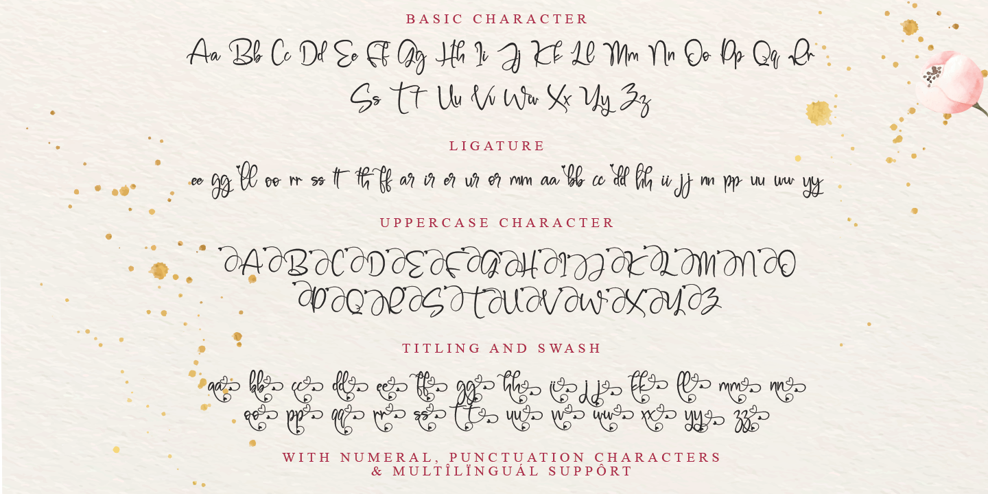 Przykład czcionki Millena Monogram